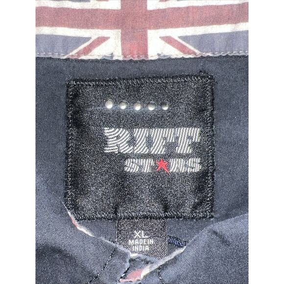 Riff Stars Rolling Stones Button Front Mens Size XL Cotton It's Only Rock & Roll - Picture 4 of 10